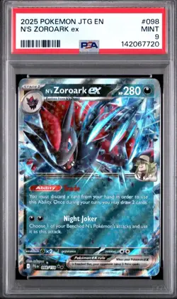 2025 Pokemon Gaming SV Journey Together - JTG EN N's Zoroark ex #098/159 PSA 9 - Image 1