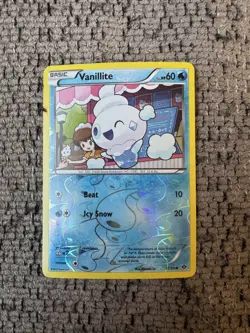 2012 Pokemon Black & White Next Destinies 31/99 Vanillite Reverse Holo MINT Rare - Image 1