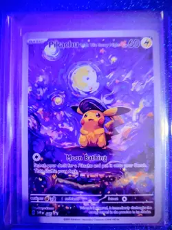 Pokemon Pikachu Starry Night Van Gogh Beautiful Moon ACG Star - Image 1