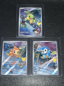 Pokemon TCG First Partner Illustration Collection Series 1 Gen 4 Sinnoh Starters - Image 1