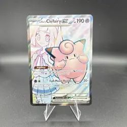 Pokemon Lillie's Clefairy EX Ultra Rare Full Art Holo 195/162 SV9 Basic 190 HP - Image 1