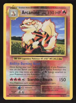 Pokemon TCG XY - Evolutions Reverse Holo Arcanine #18/108 - Image 1
