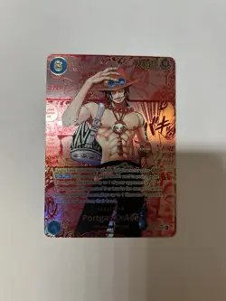 One Piece CCG Portage D Ace Red Manga 3rd Anniversary Alt Art Op13-119 Sec - Image 1
