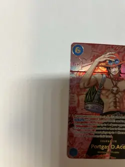 One Piece CCG Portage D Ace Red Manga 3rd Anniversary Alt Art Op13-119 Sec - Image 3