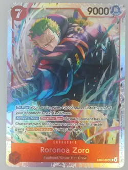 One Piece Roronoa Zoro EB04-007 SR ENGLISH OP15 - Image 1