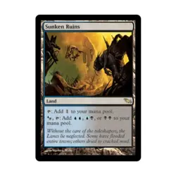 WOTC MtG Shadowmoor Sunken Ruins (R) EX - Image 1