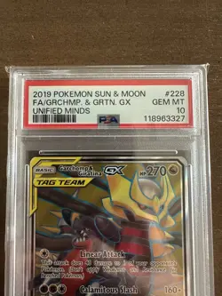 Pokemon Garchomp & Giratina GX Unified Minds Full Art #228 PSA 10 Gem Mint - Image 2