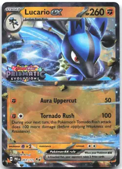 Lucario ex (Prismatic Evolutions Stamp)051/131 Miscellaneous Cards & Products NM - Image 1