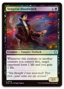 Vengeful Bloodwitch #76 (Foil) (NM) Foundations FDN Magic MTG - Image 1