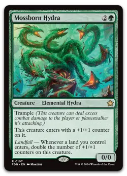 Mossborn Hydra #107 (NM) Foundations FDN Magic MTG - Image 1