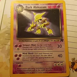 Pokemon TCG Dark Alakazam 1/82 Team Rocket Holo Rare 60 HP Unlimited English - Image 1