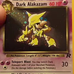Pokemon TCG Dark Alakazam 1/82 Team Rocket Holo Rare 60 HP Unlimited English - Image 2