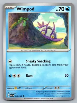 Pokemon TCG SV04: Paradox Rift Wimpod 048/182 - Image 1