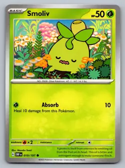 Pokemon TCG SV03: Obsidian Flames Smoliv 019/197 - Image 1