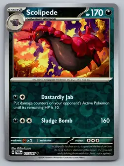 Pokemon TCG SV06: Twilight Masquerade Scolipede 117/167 Reverse Holo - Image 1