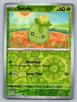 Pokemon TCG SV01: Scarlet & Violet Base Set Smoliv 021/198 Reverse Holo - Image 1