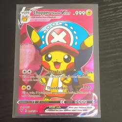 Pokemon Chopper Pikachu VCOS Cosmax 009/055 Full Art Foil Card English FANART - Image 1