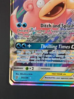 Pokemon Slowpoke & Psyduck GX 35/236 Unified Minds Tag Team Full Art NM - Image 4