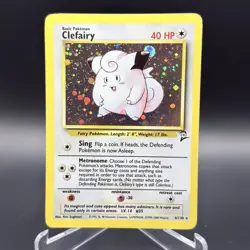 Pokemon TCG Base Set 2 Clefairy 6/130 Vintage Holo Unlimited Rare NM - Image 1
