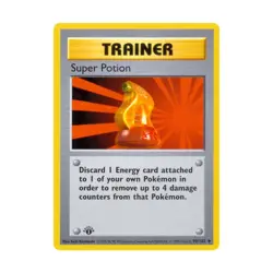 Pokemon Pokemon Base Set (Shadowless) Super Potion (U) #90 (1st Ed) EX - Image 1