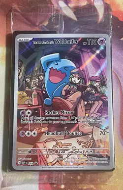 Pokemon TCG: 2025 Destined Rivals Team Rockets Wobbuffet Sealed Promo 203 - Image 1