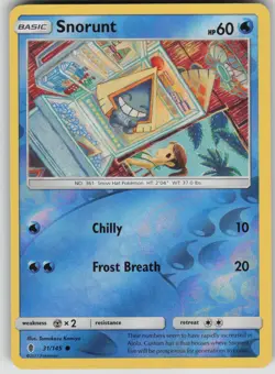 Pokemon TCG Snorunt Common Reverse Holo SM - Guardians Rising 31/145 - Image 1