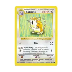 Pokemon Pokemon Base Set (Shadowless) Raticate (U) #40 VG - Image 1