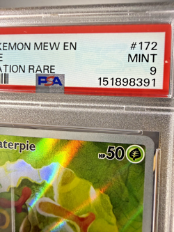 Caterpie Illustration Rare –PSA MINT 9- Pokemon 151 – Full Art - Image 2