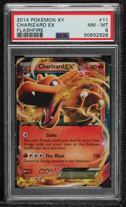 Charizard EX Pokemon XY Flashfire PSA 8 - Image 1