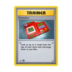 Pokemon Pokemon Base Set (Shadowless) Pokedex (U) #87 (1st Ed) EX - Image 1