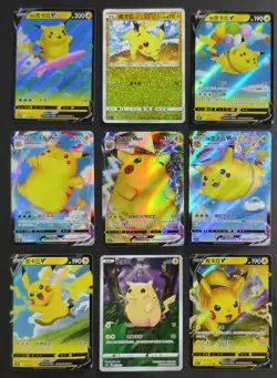 Lot 9 Surfing Pikachu Vmax Flying Pikachu Vmax Pikachu RR V Pokemon Chinese NE40 - Image 1