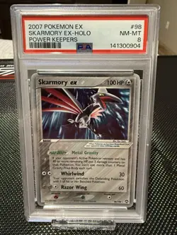 2007 Pokemon EX Power Keepers Skarmory-EX-Holo #98 PSA NM-MT 8 - Image 1