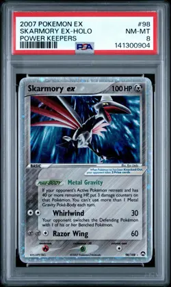 2007 Pokemon EX Power Keepers Skarmory-EX-Holo #98 PSA NM-MT 8 - Image 2