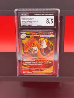 Pokemon TCG 2025 Mega Camerupt EX 156/132 CGC 8.5 NM/Mint - Image 1