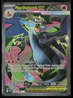 2025 Pokemon Phantasmal Flames Ultra Rare Mega Charizard X ex 109/094 - Image 1