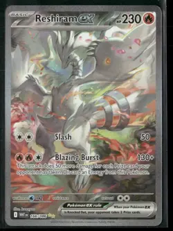 2025 Pokemon White Flare Special Illustration Rare Reshiram ex 166/086 - Image 1