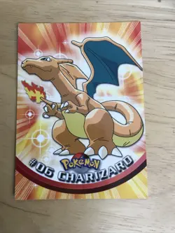 1999 Topps Pokemon TV Animation Edition Charizard Non- Holo Foil #06 Black Logo - Image 1