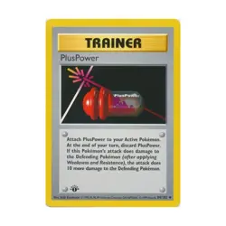 Pokemon Pokemon Base Set (Shadowless) PlusPower (U) #84 (1st Ed) VG - Image 1