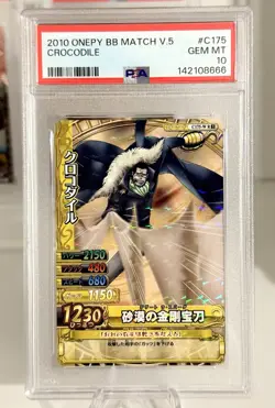 !! POP 1 !! 2010 One Piece Onepy Berry Match Crocodile HOLO PSA 10 - Image 1