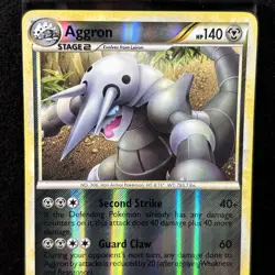 Pokemon TGC Aggron 1/102 Triumphant Reverse Holo Rare HeartGold SoulSilver - Image 3