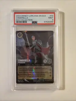 2024 Disney Lorcana D23 Promo Cinderella-Stouthearted Foil #02/D23 PSA 9 - Image 1