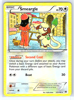 Smeargle 123/162 Breakthrough NM or LP Pokemon Card - Image 1