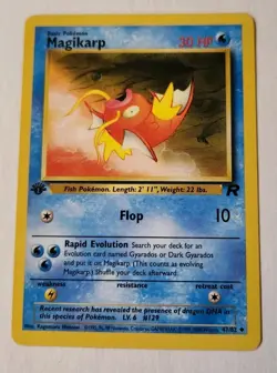 Pokemon Magikarp Team Rocket 47/82 1st Edition Uncommon TCG Card English 2000 - Image 1