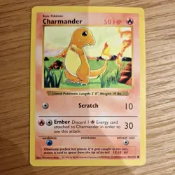 Charmander Shadowless - 46/102 - Common - Base Set - Pokemon Card - NM - Image 1