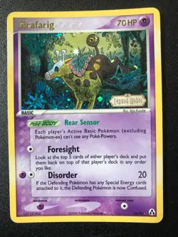 Girafarig 16/92 EX Legend Maker 2006 Pokemon holo rare card MP - Image 1