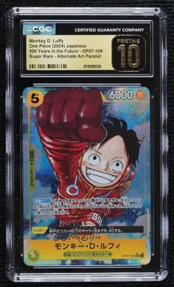 2024 One Piece Card Game: 500 Years in The Future Japanese Monkey D Luffy CGC 10 - Image 1