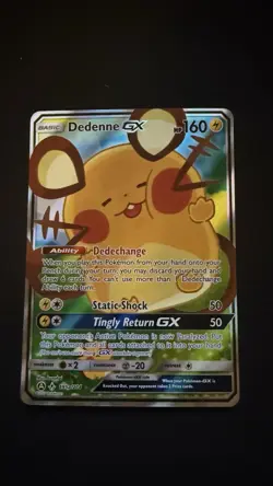 Pokemon Dedenne GX Alternate Art Holo Promo Card 195A/214 English - Image 3