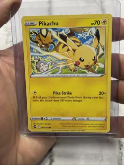 Pokemon TCG Pikachu Silver Tempest 049/195 Regular Common NM/MT Nintendo Card - Image 1