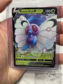 Butterfree V - 001/189 - Pokemon Darkness Ablaze Sword Shield Ultra Rare Card NM - Image 1