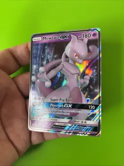Mewtwo GX 31/68 Hidden Fates Holo Pokemon Card NM - Image 3